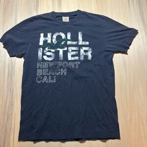 Hollister Y2K Dark Blue Newport Beach Tee